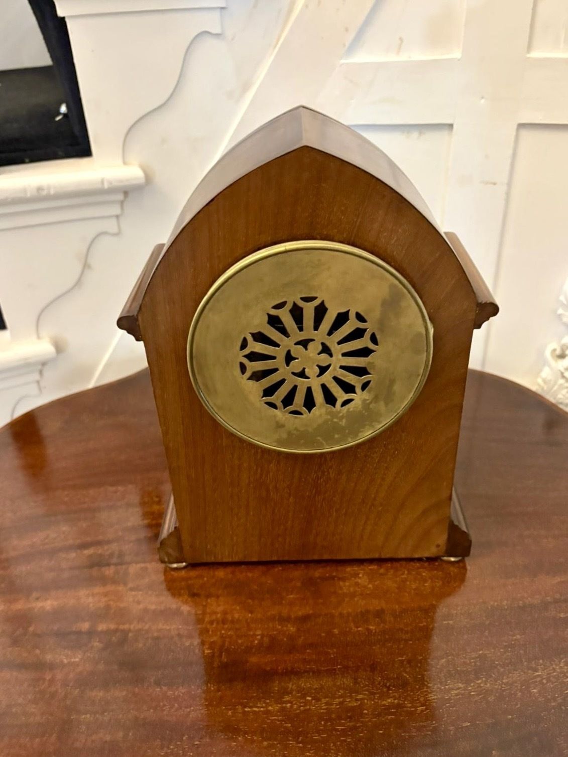 Antique Quality Mahogany Striking Mantel Clock photo for sale