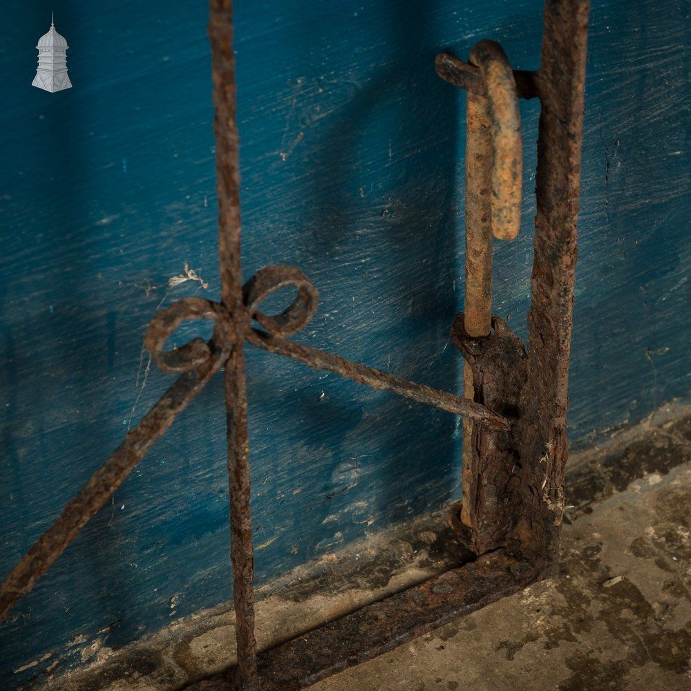 Pedestrian Gate, Scroll Design, Wrought Iron photo vintage