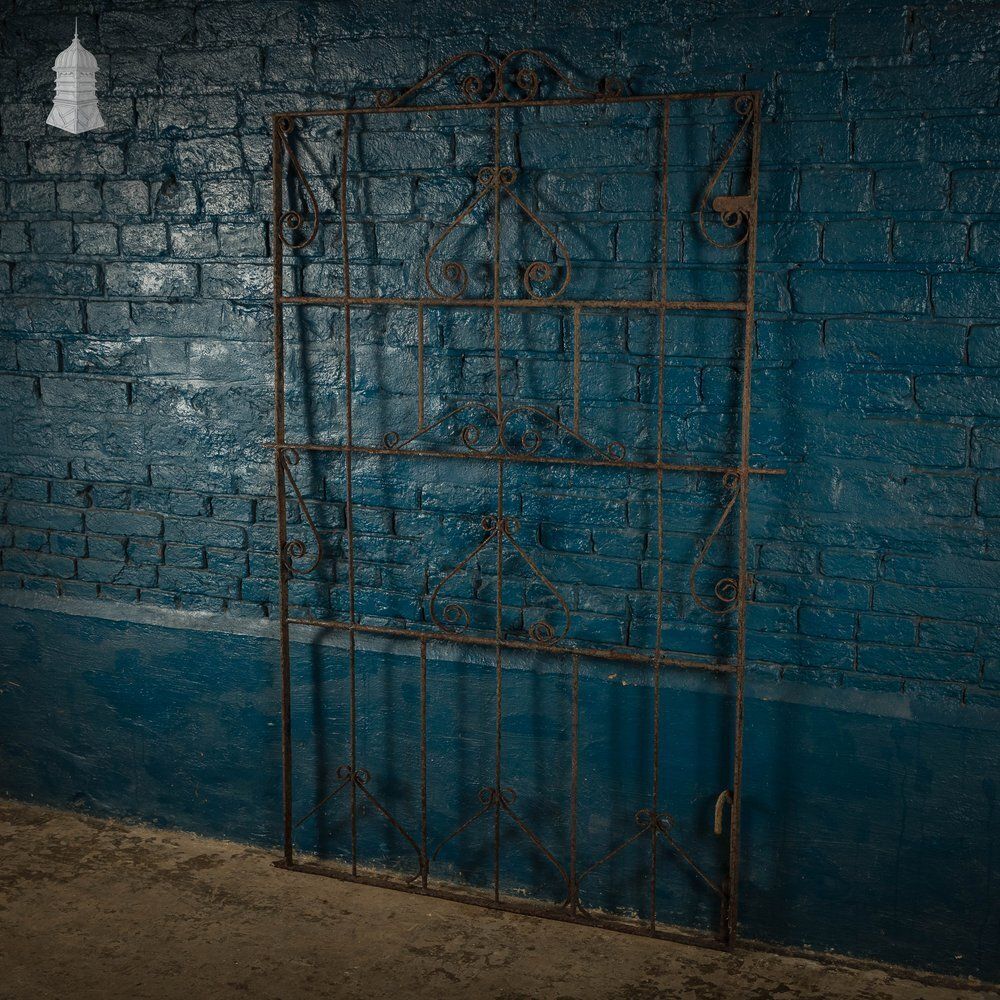 188.0 Pedestrian Gate, Scroll Design, Wrought Iron photo