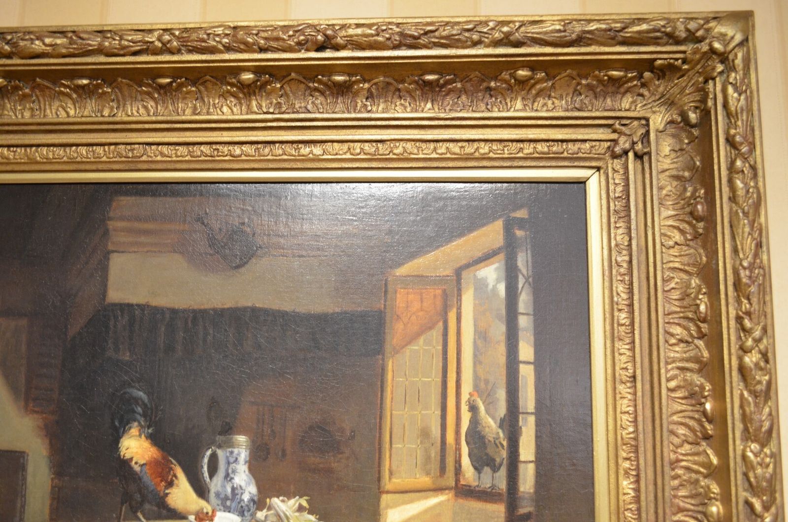 19th Century Oil Painting Of An Interior Scene. photo 2250.0