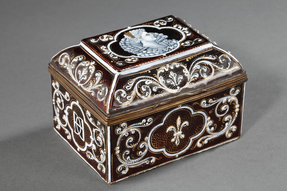 Neo Renaissance Style Enamel And Copper Box photo Home Decor