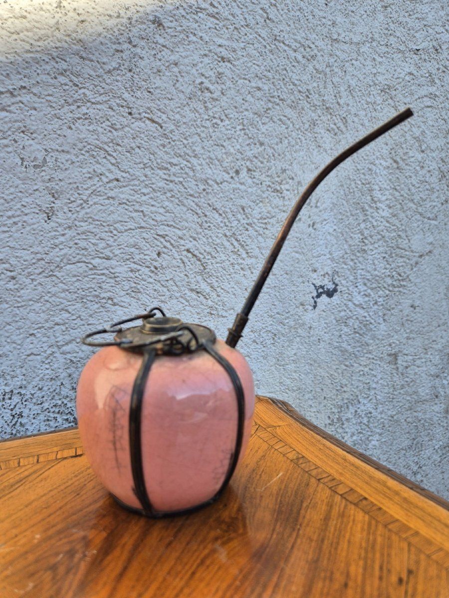 Pink Porcelain Water/Opium Pipe, Late 19th/Early 20th Century photo vinterior