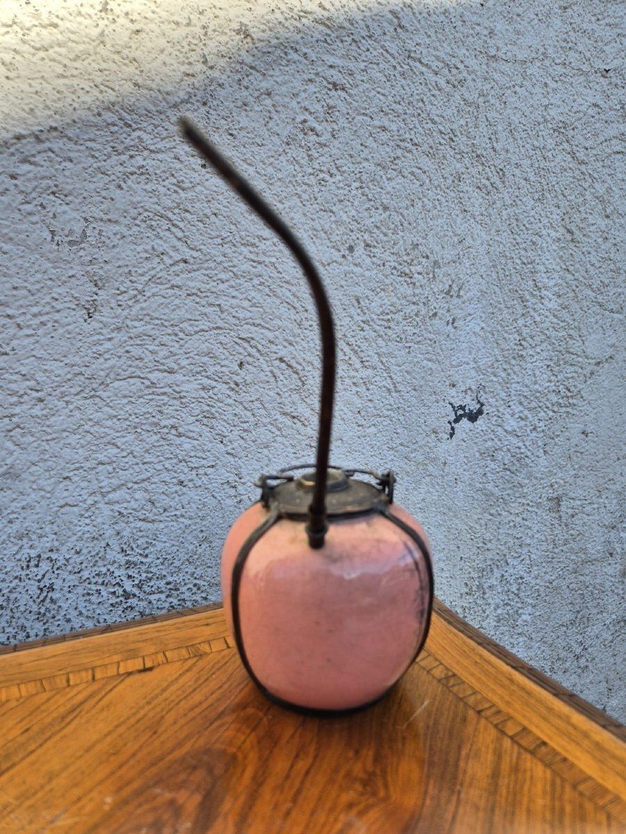photo for sale Pink Porcelain Water/Opium Pipe, Late 19th/Early 20th Century