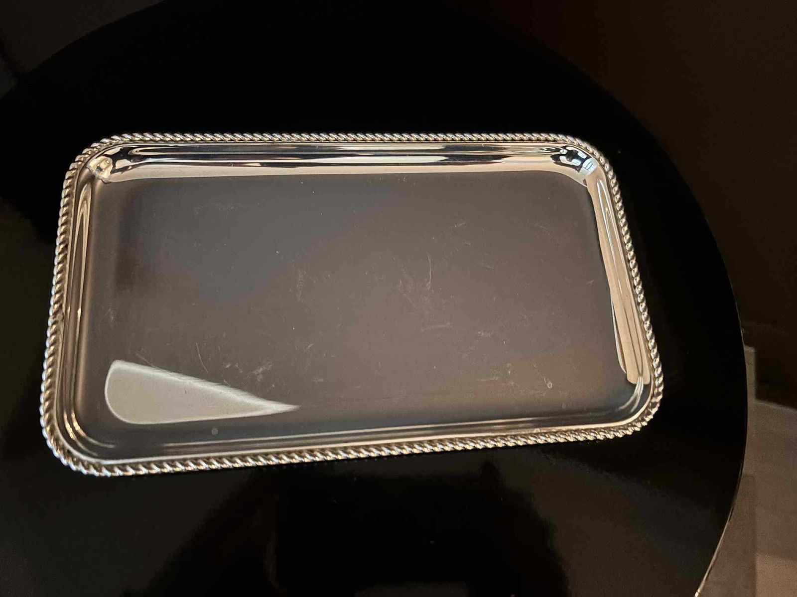 Vintage 1930s German Silver Plated Messing Versilbert Cups With Glass Inserts + Tray | Late Art Deco | Set Of 2 photo vintage