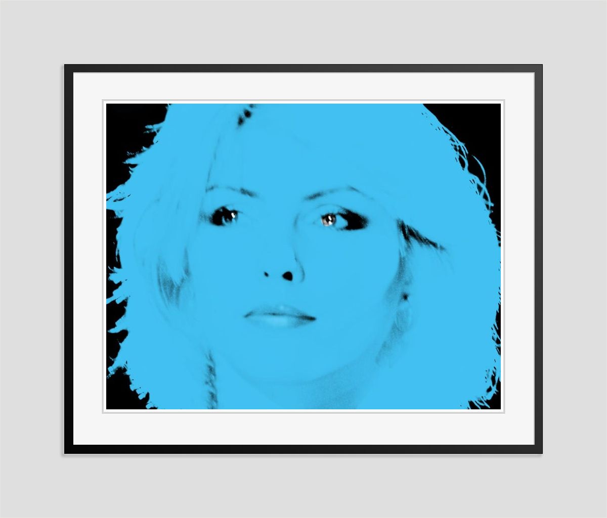 Batik 'Blondie Blue' Signed Limited Edition Print Framed In Black photo furniture