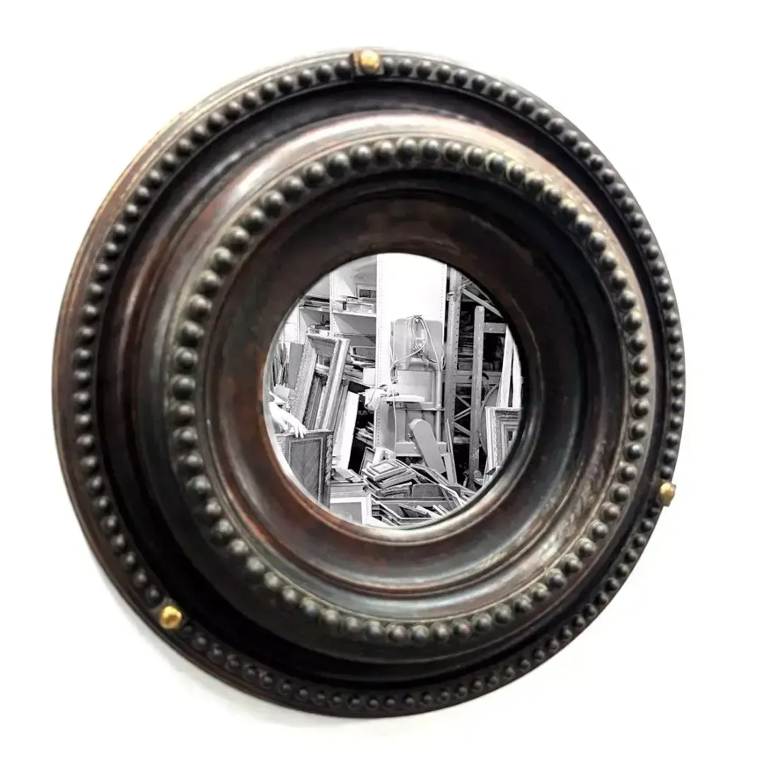 Round Mirrors Known As "Witch Mirrors" Made Of Carved Wood photo furniture