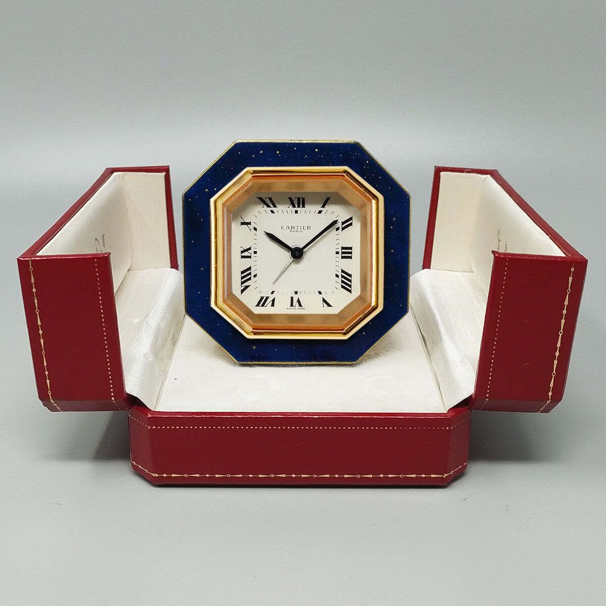 1980s Gorgeous Cartier Alarm Clock Pendulette. Made In Swiss photo vintage
