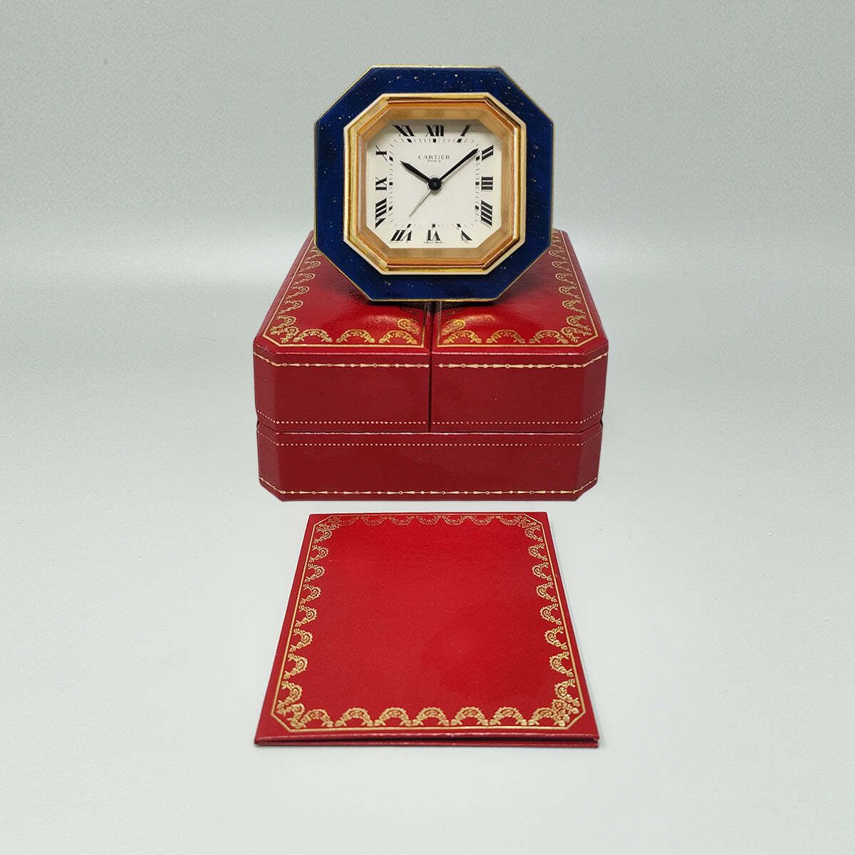 photo for sale 1980s Gorgeous Cartier Alarm Clock Pendulette. Made In Swiss