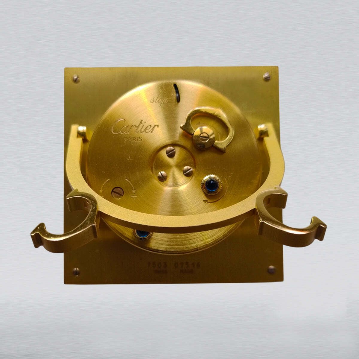 1980s Gorgeous Cartier Alarm Clock Pendulette. Made In Swiss photo vinterior
