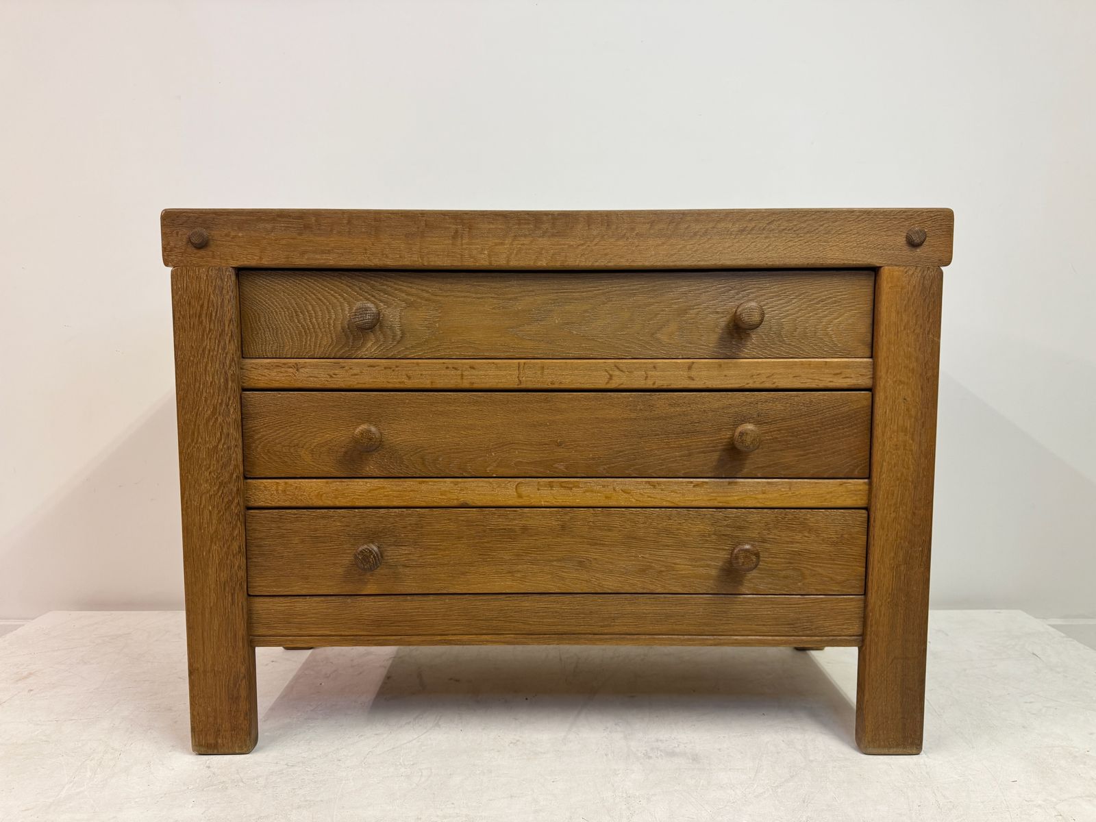 Brutalist Oak Chest Of Drawers, 1970s photo furniture