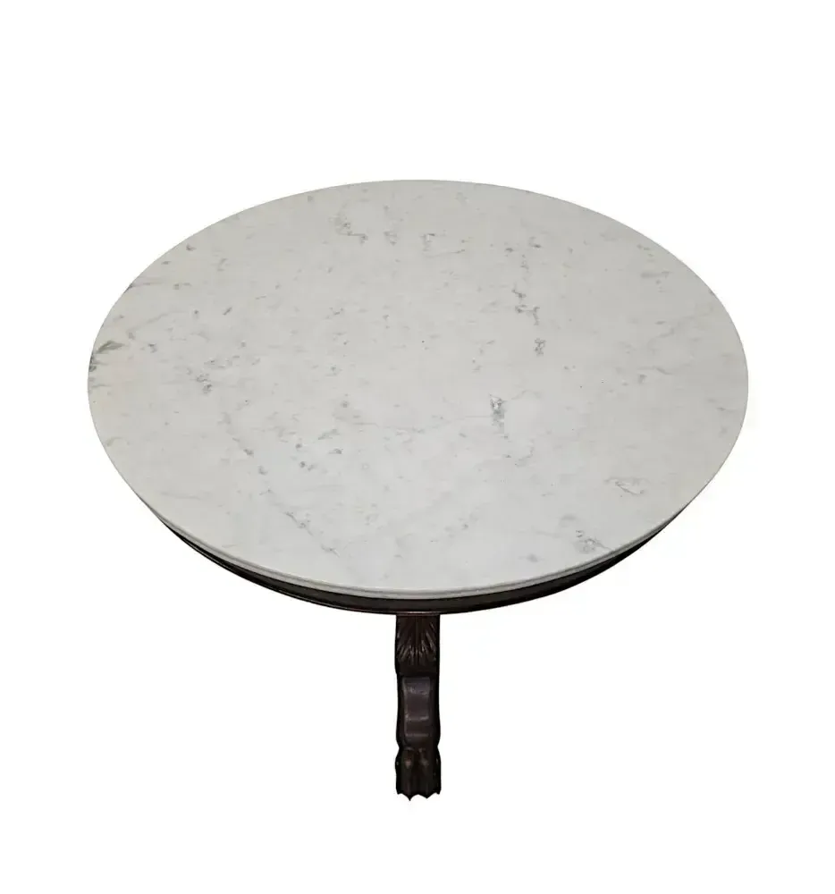 A Very Rare 19th Century Marble Top Mahogany Based Centre Table photo furniture