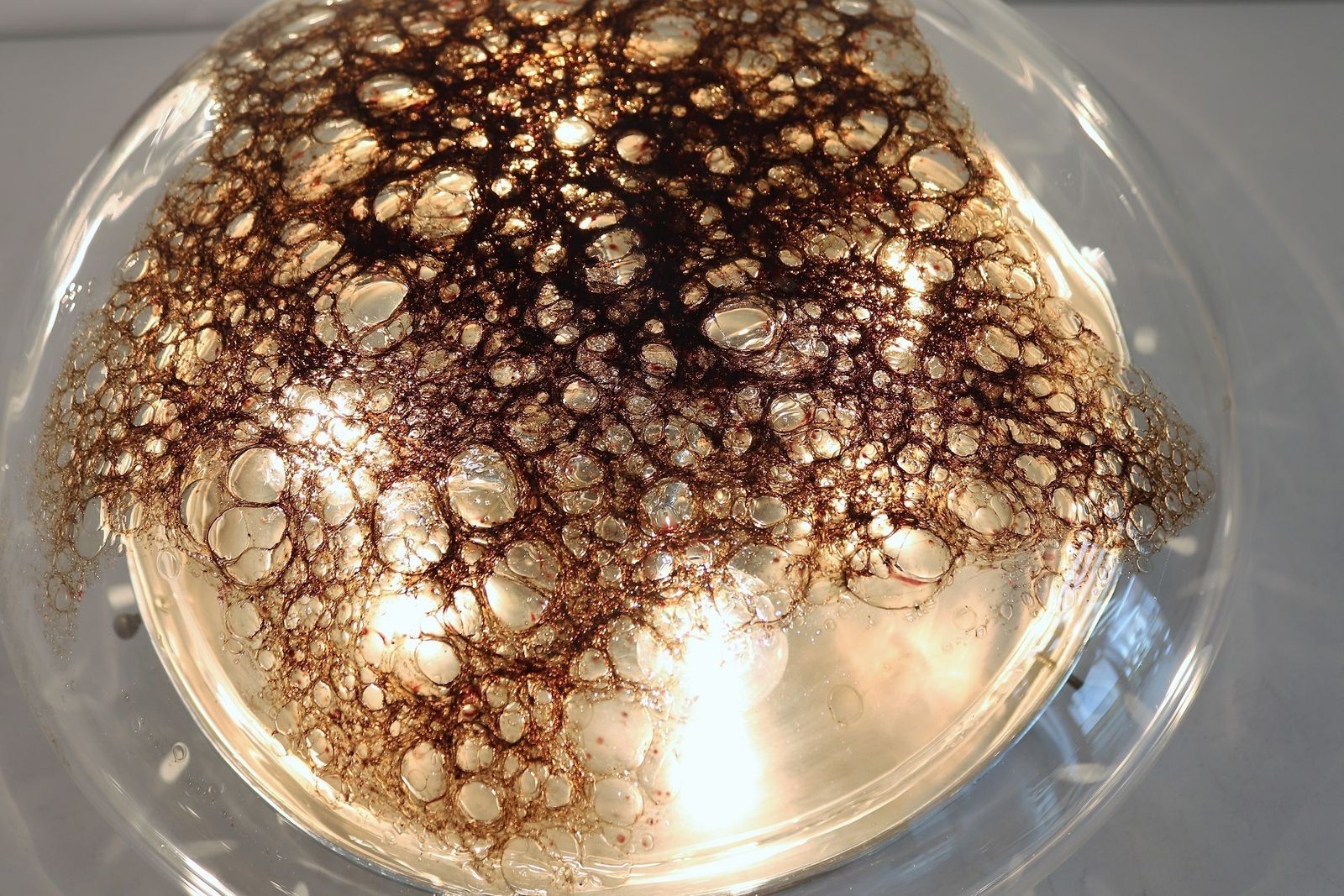 Italian Murano Bubble Glass Flush Mount Ceiling Light By La Murrina, 1970s photo for sale