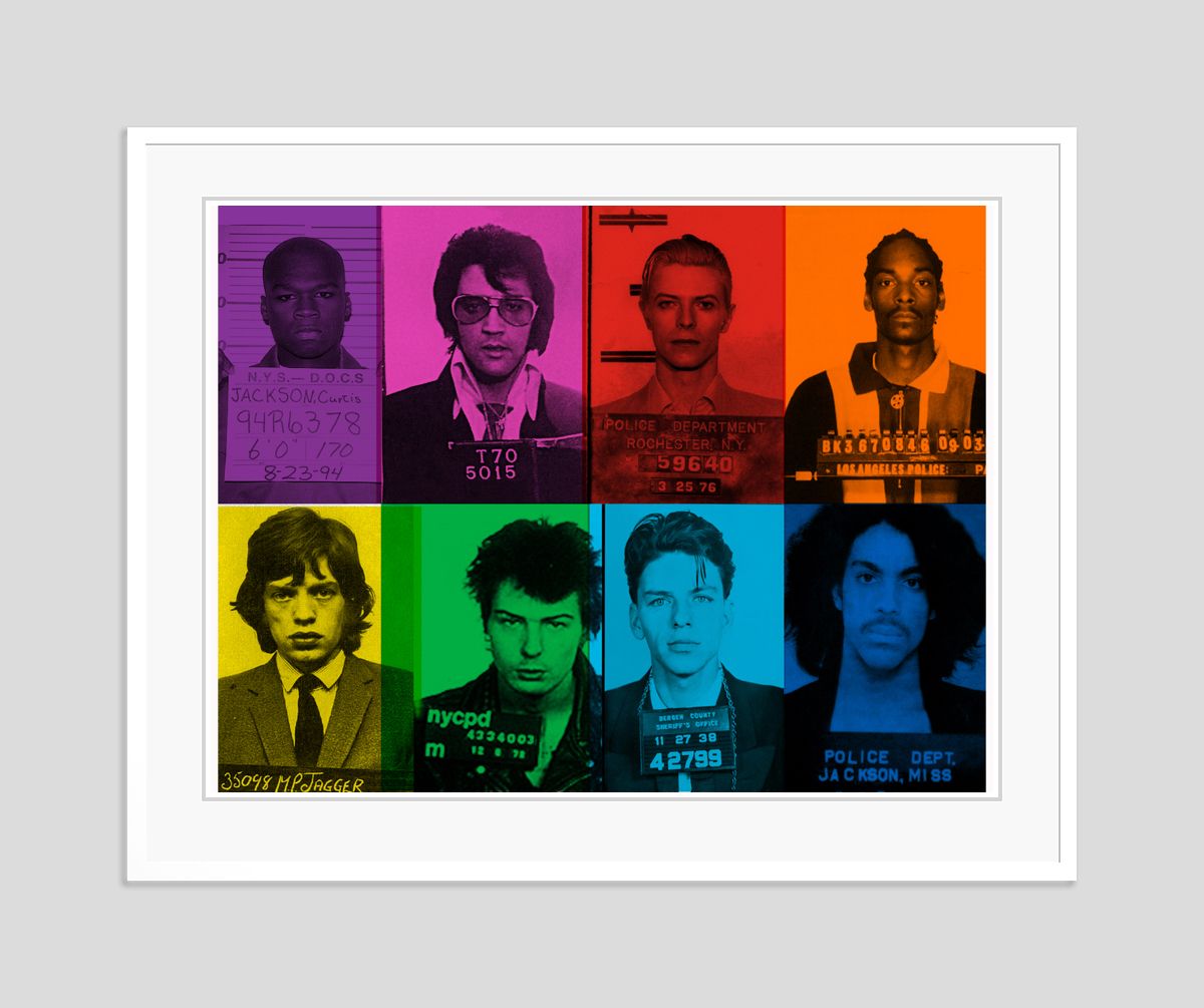 Batik 'Fun Loving Criminals' Signed Limited Edition Print Framed In White photo furniture