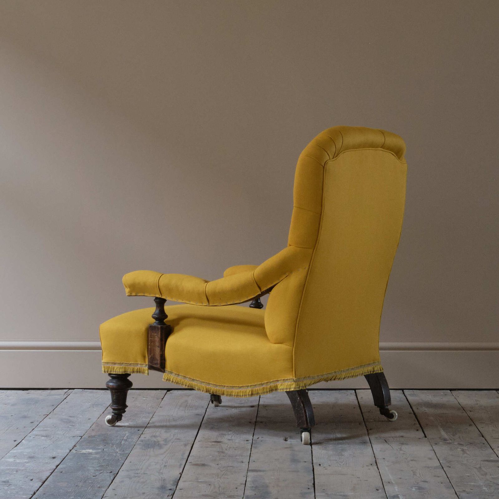 Petite 19th Century Open Armchair In Linen photo Furniture