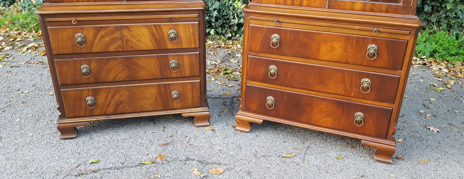 Matching Pair Of Mahogany Bookcases photo vintage