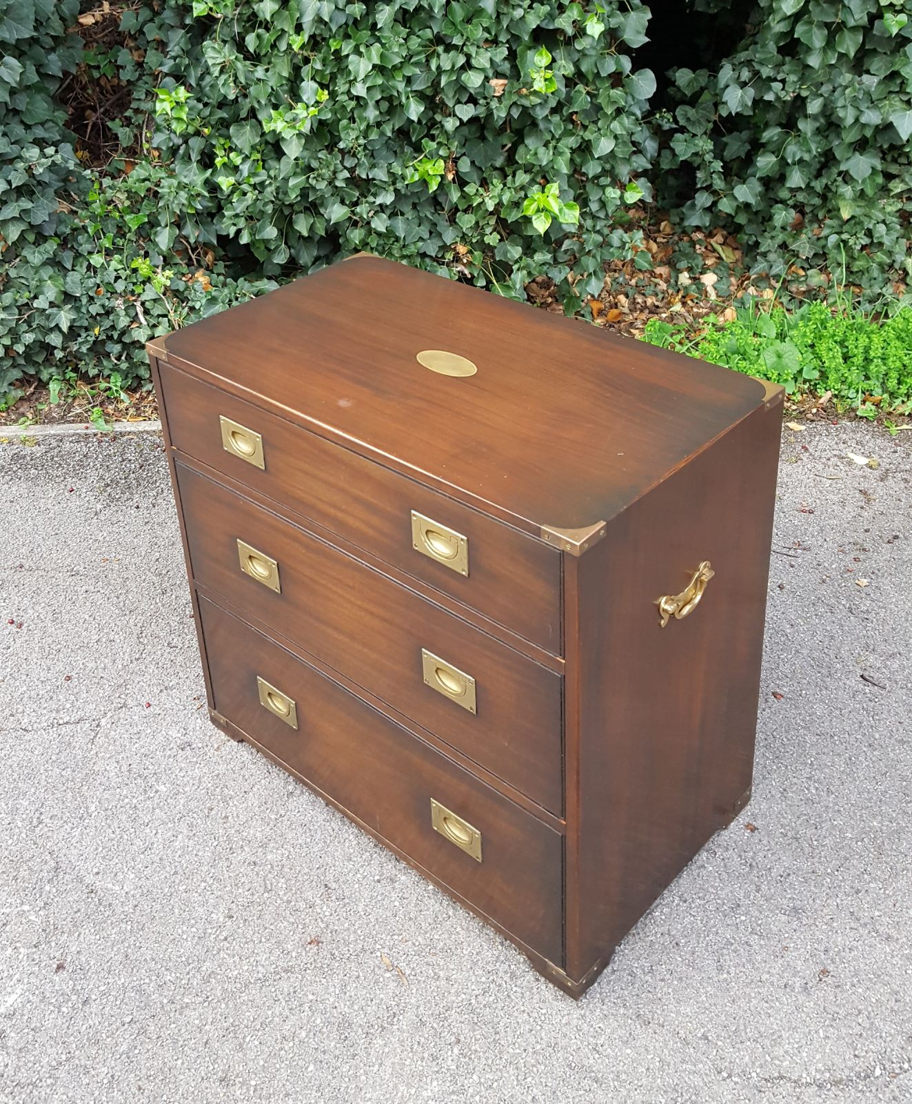 Bevan Funnell Oak Campaign Chest Of Drawers photo Furniture