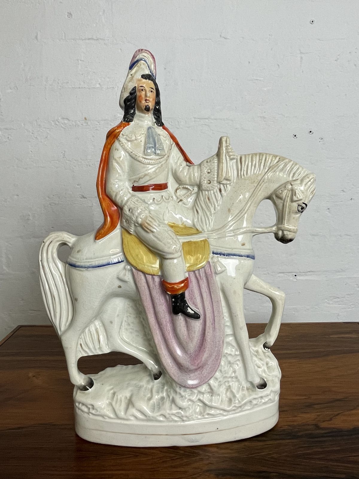 Staffordshire Flatback King Charles I | Mid 19th–Early 20th Century | Antique Royal Figurine
