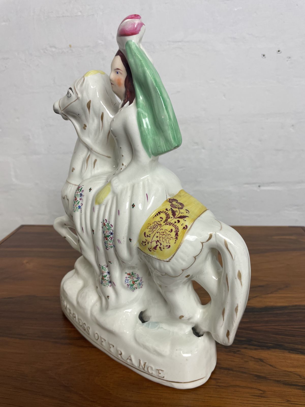 Staffordshire Flatback Empress Of France | Empress Eugénie | Mid 1850s Victorian Royal Figurine photo furniture