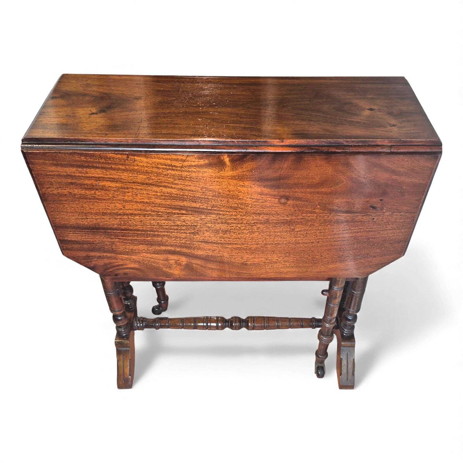 photo buy Victorian Mahogany Sutherland Table – Two Tier Drop Leaf Tea Table – Antique Side Table
