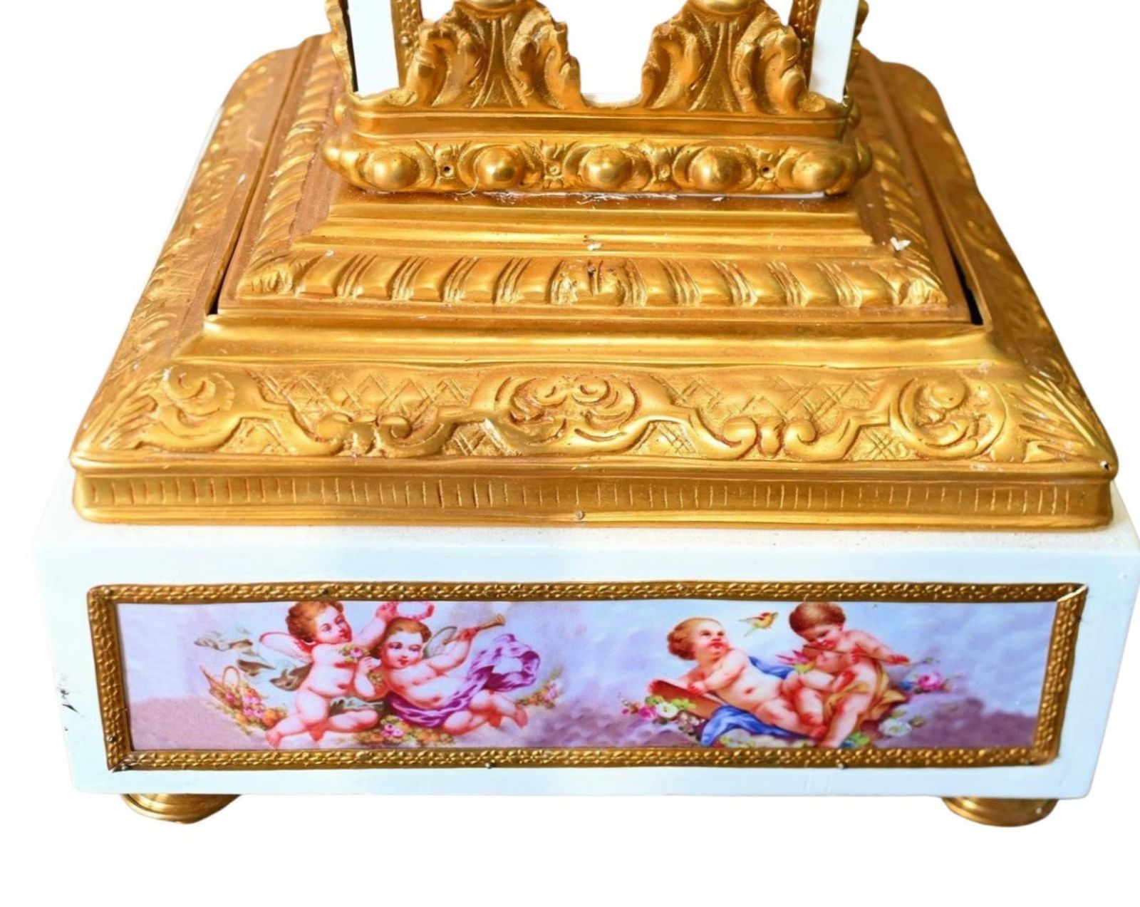 Pair Of Sevres Style Porcelain Gilt Bronze Pedestals Louis XVI Reviva photo vinterior