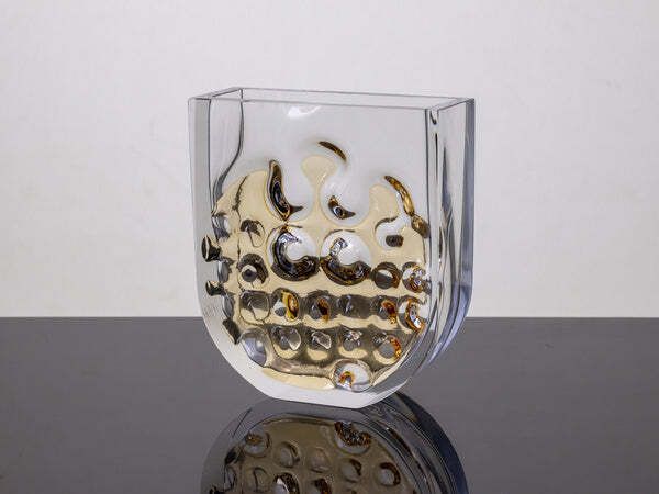 Groot Geslepen Glazen Vaas Van Ladislav Oliva, Exbor, Ca. 1970 photo furniture
