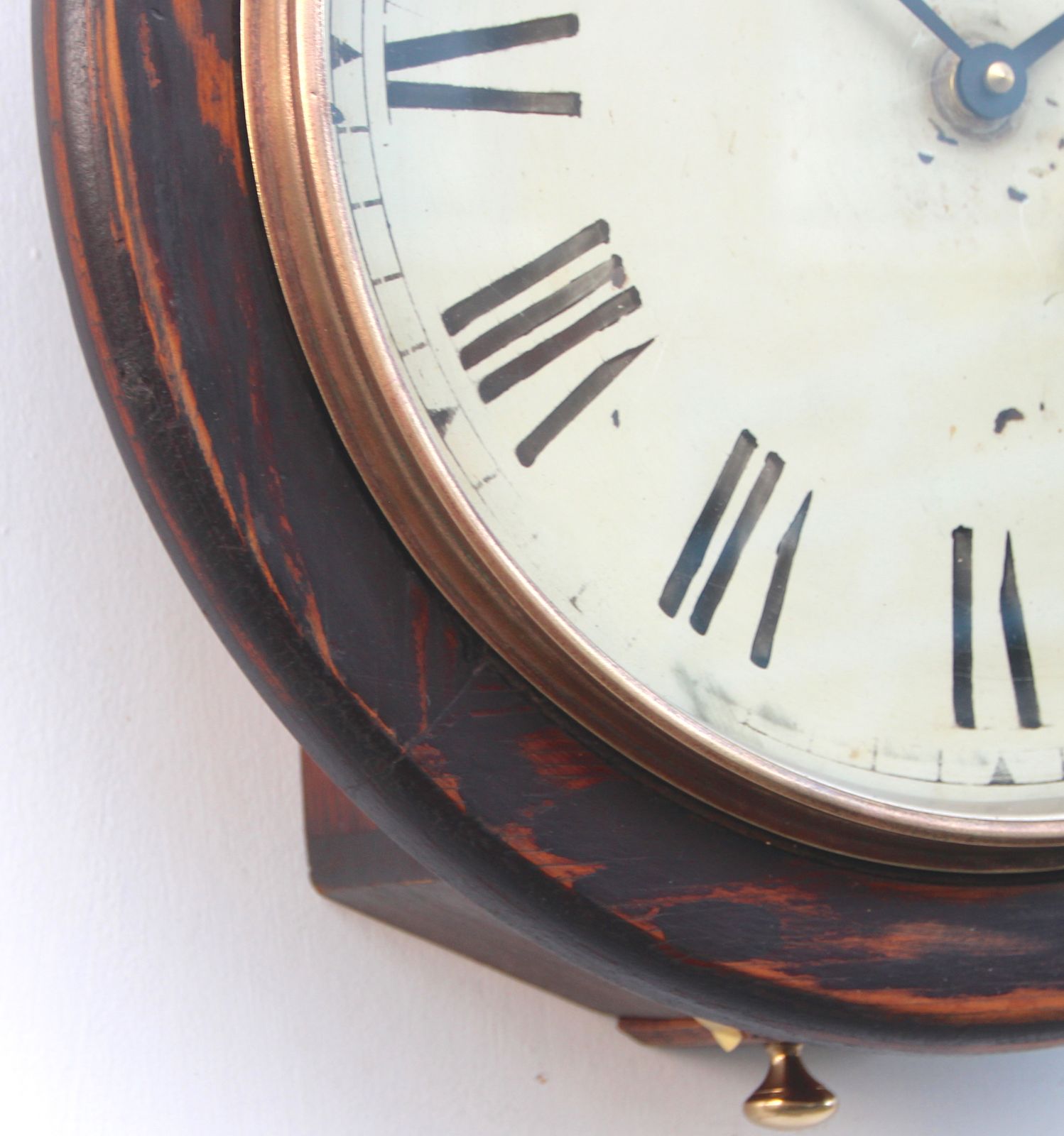 Large 39cm Dated 1943 Railway Wall Clock Factory. Fully Guaranteed photo 285.0