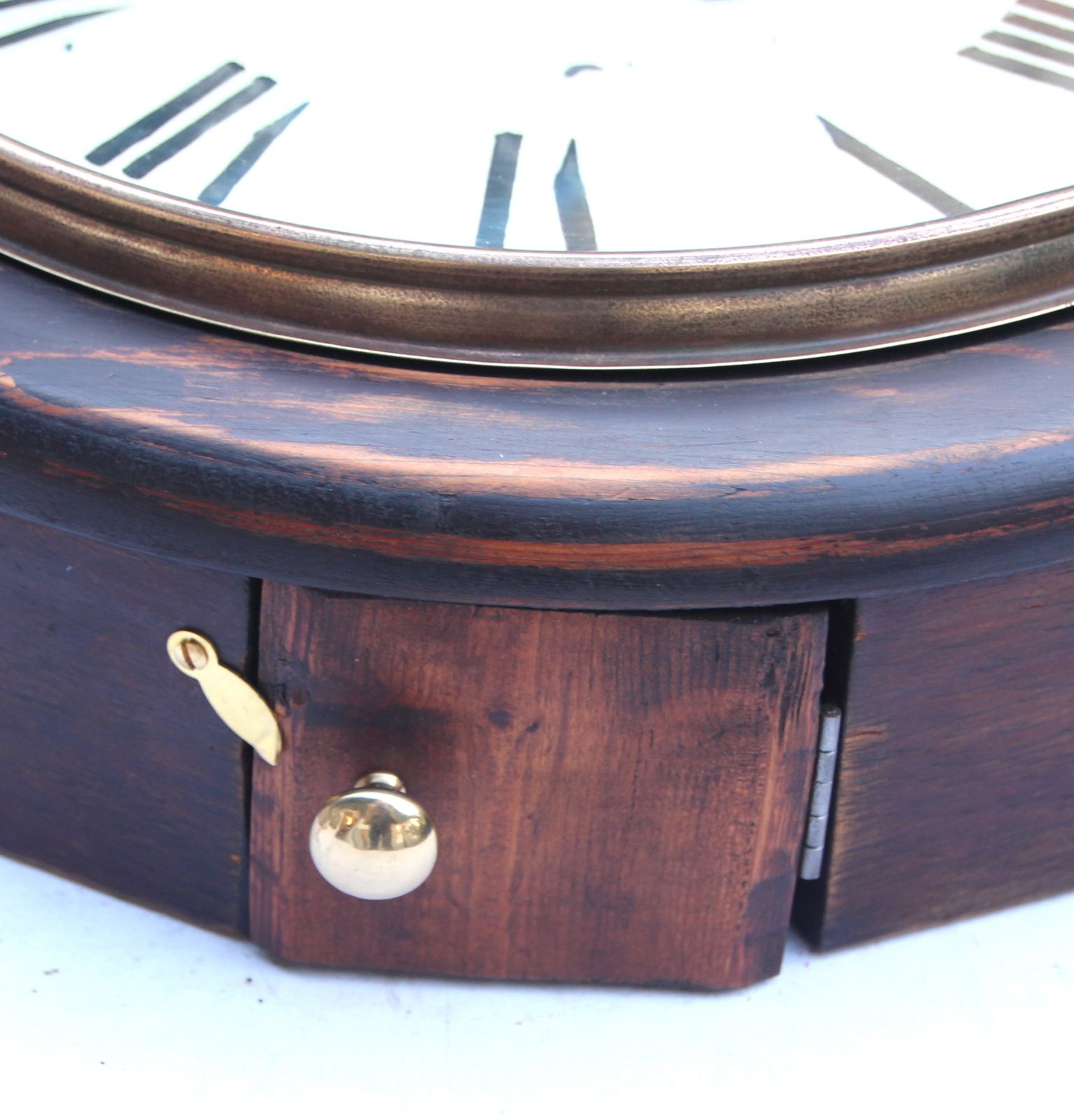 Large 39cm Dated 1943 Railway Wall Clock Factory. Fully Guaranteed photo vinterior