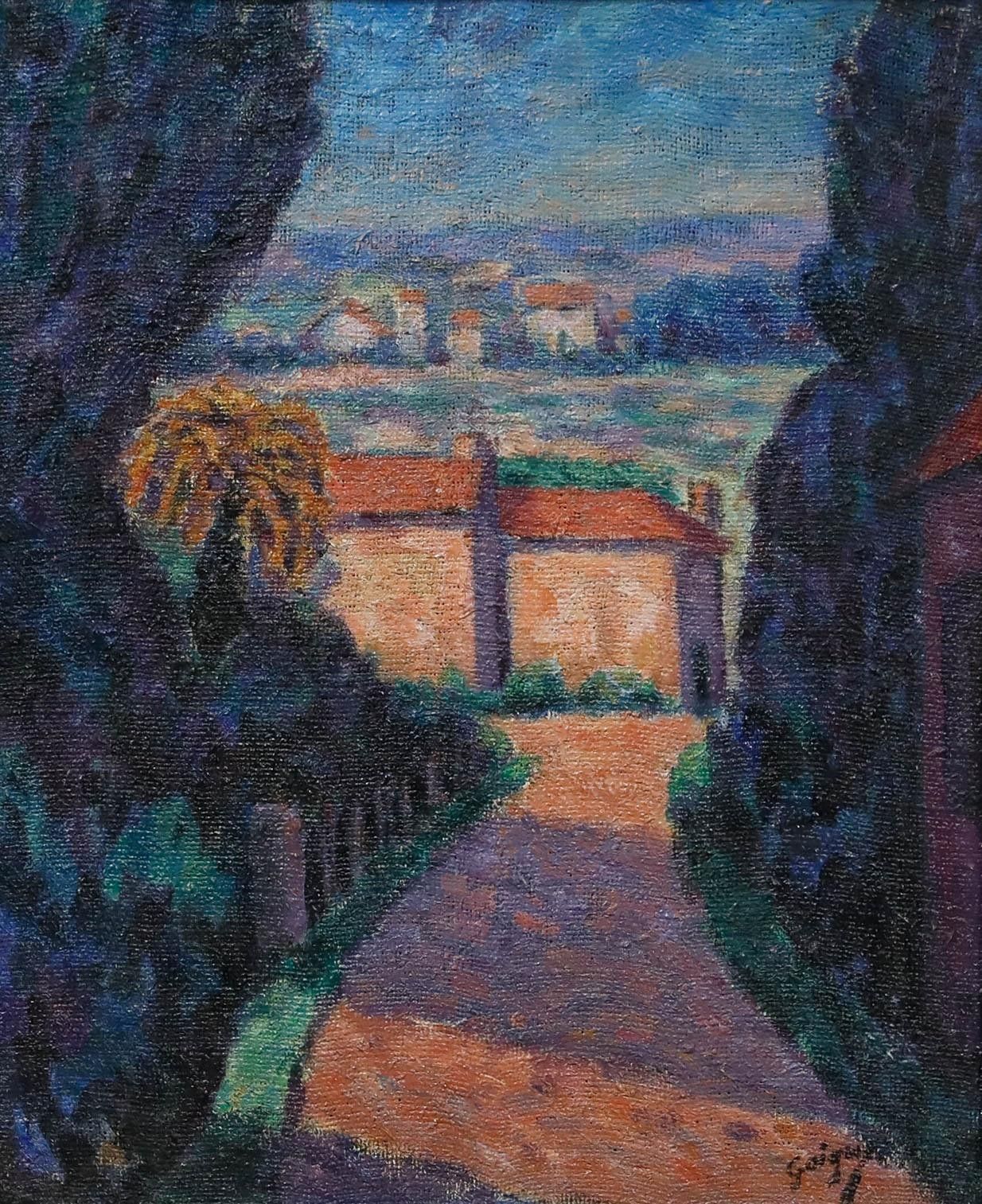 Jean Goigoux Framed Mid 20th Century Oil, The Path To The Village photo furniture