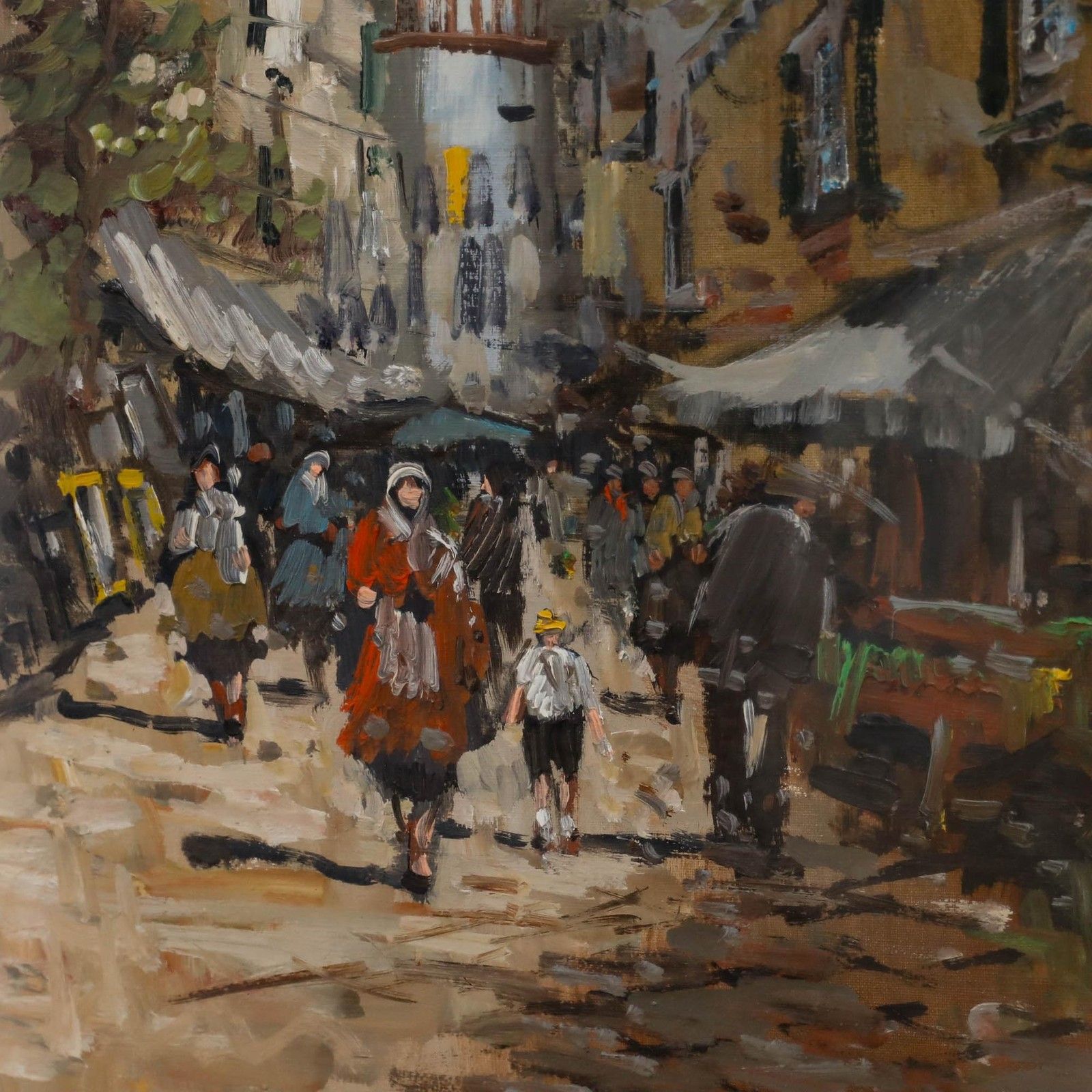 Gerardo Giulio De Simone (1936 2020) Mid 20th Century Oil, A Street In Sanremo photo Art