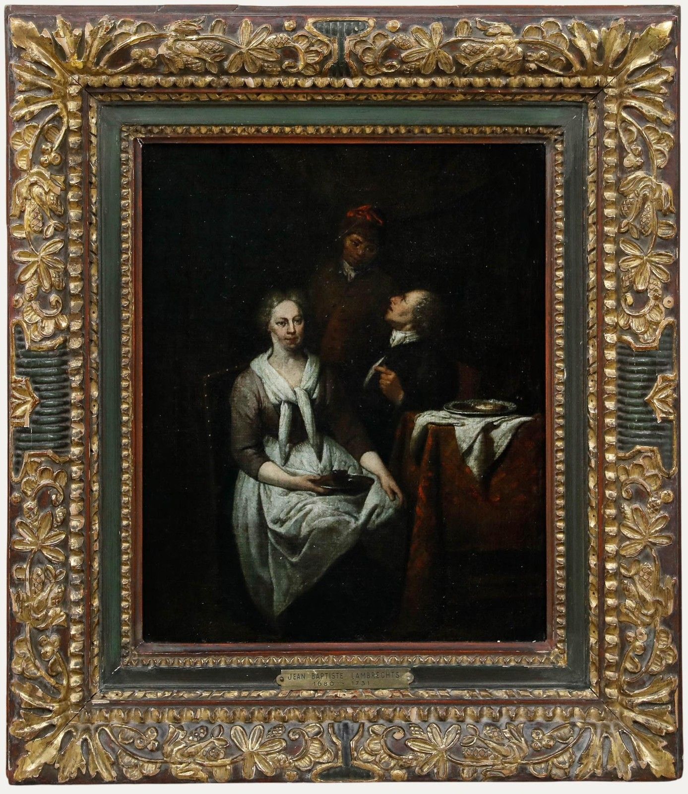 Jan Baptist Lambrechts (1680 1731) 18th Century Oil, Interior Scene II