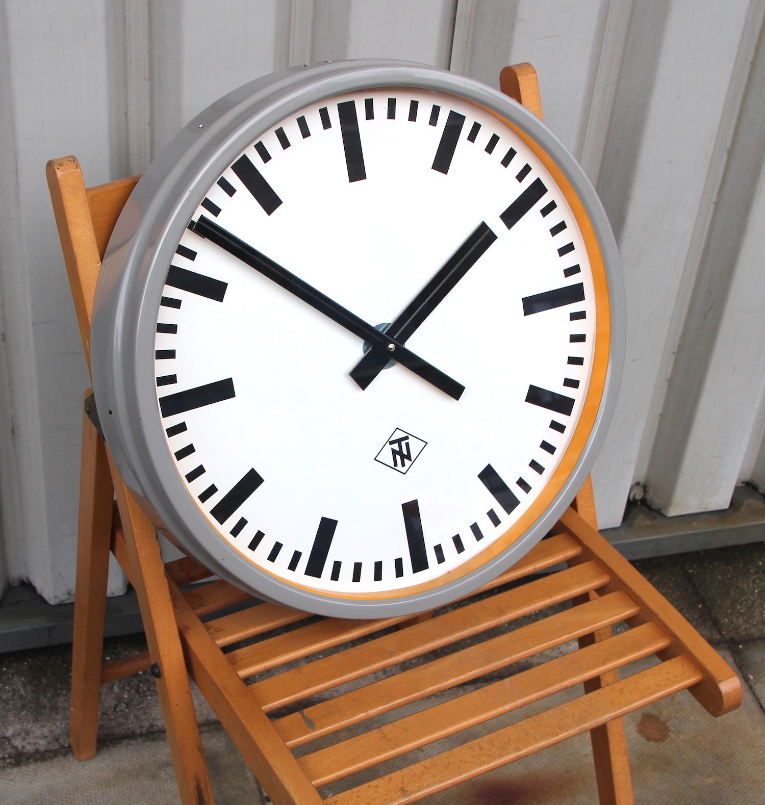 Large 44cm 1970s West German Factory Vintage Factory Wall Clock. Fully Guaranteed