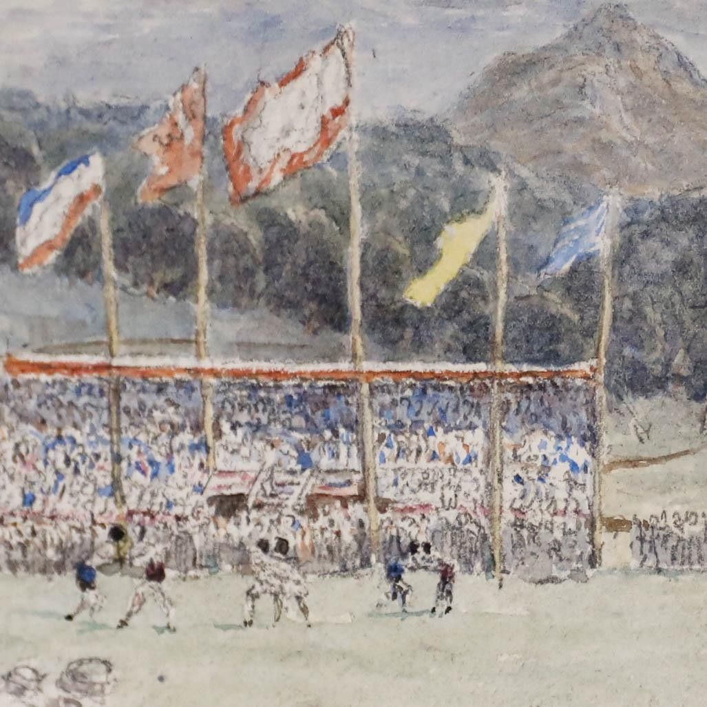A. Lang Framed Late 19th Century Watercolour, Grasmere Sports photo Art