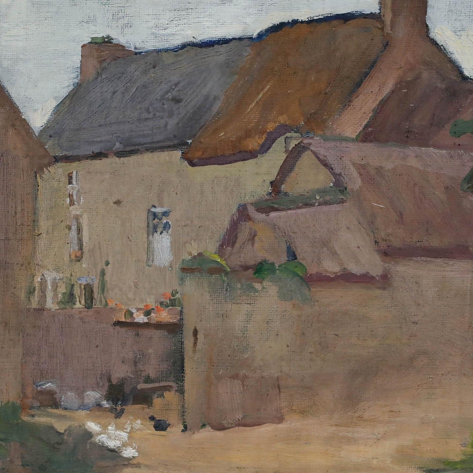 Cecile Hertz Eyrolles (1875 1974) Mid 20th Century Oil, Approaching The Farm photo Art