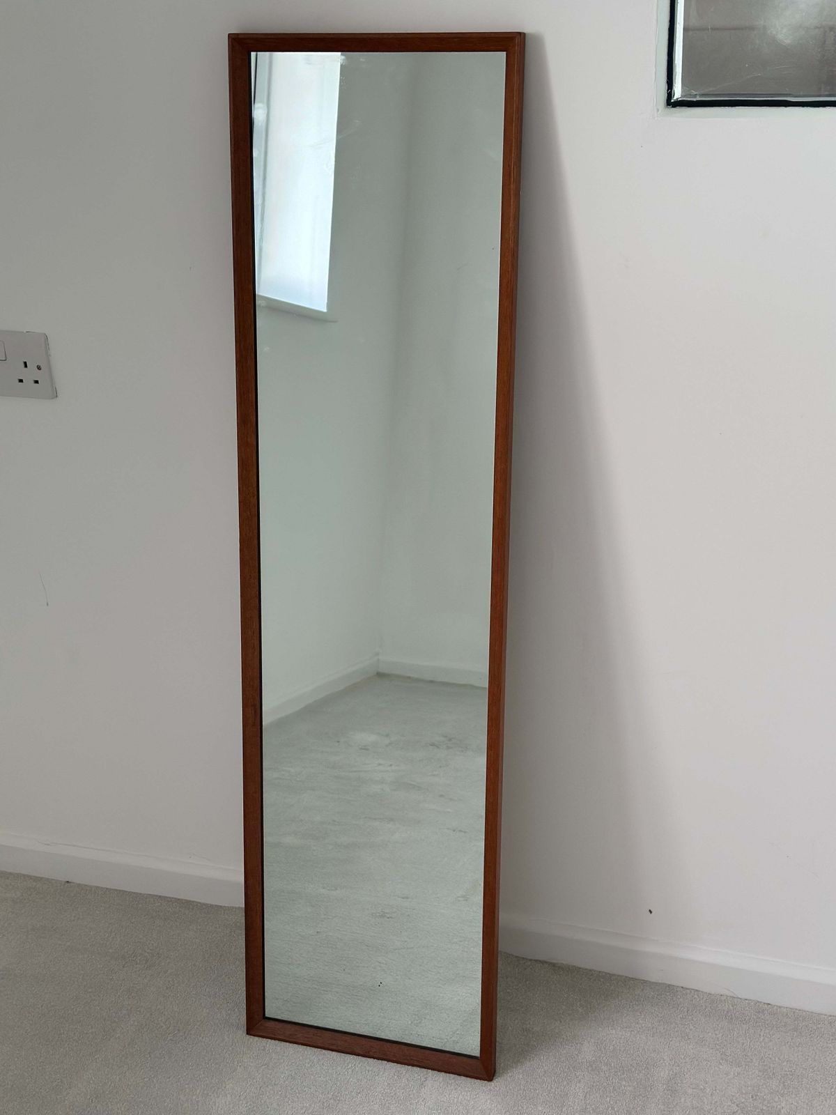 Rowley Design Fb/2 Mid Century Teak Wall Mirror, England C.1960s photo furniture