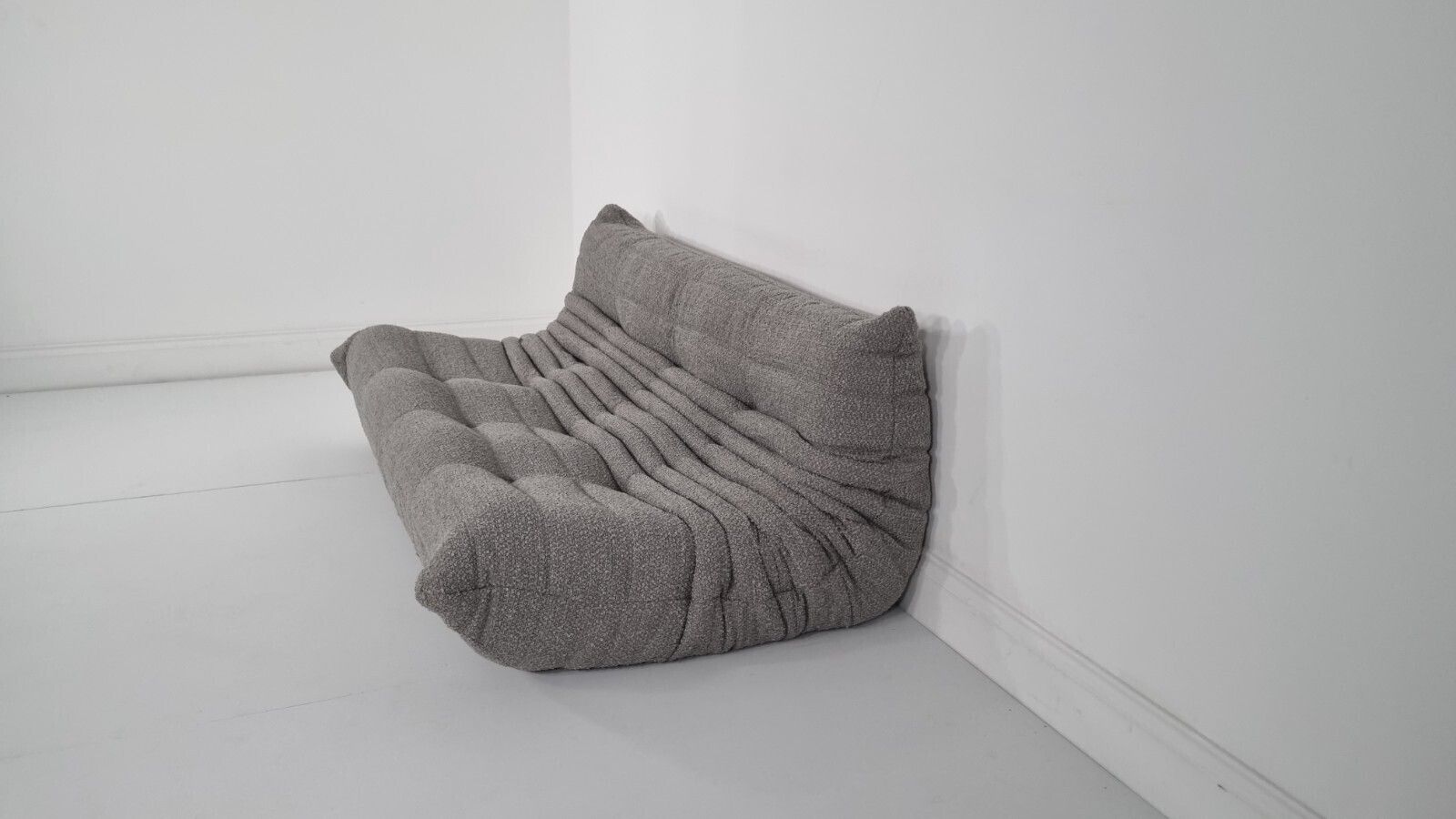 photo buy Ligne Roset Togo 3 Seater In Grey Boucle Immaculate Condition