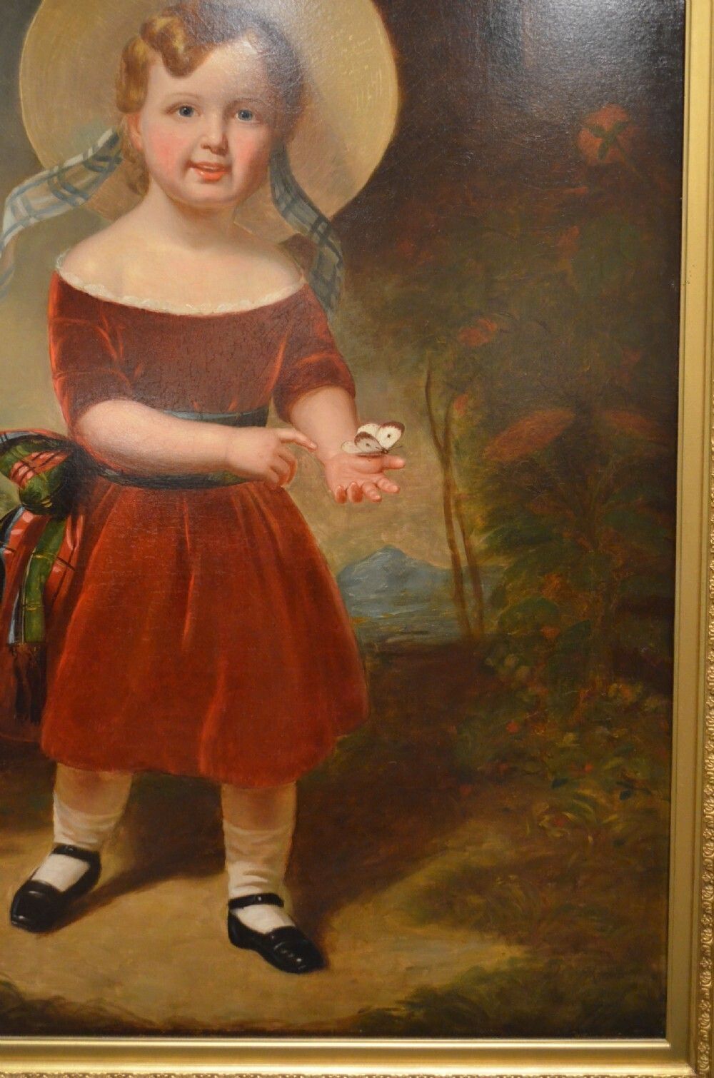 Fabulous 19th Century Oil On Canvas Portrait Of Young Boy With A Butterfly Henry Scott 1804 1860 photo 4250.0