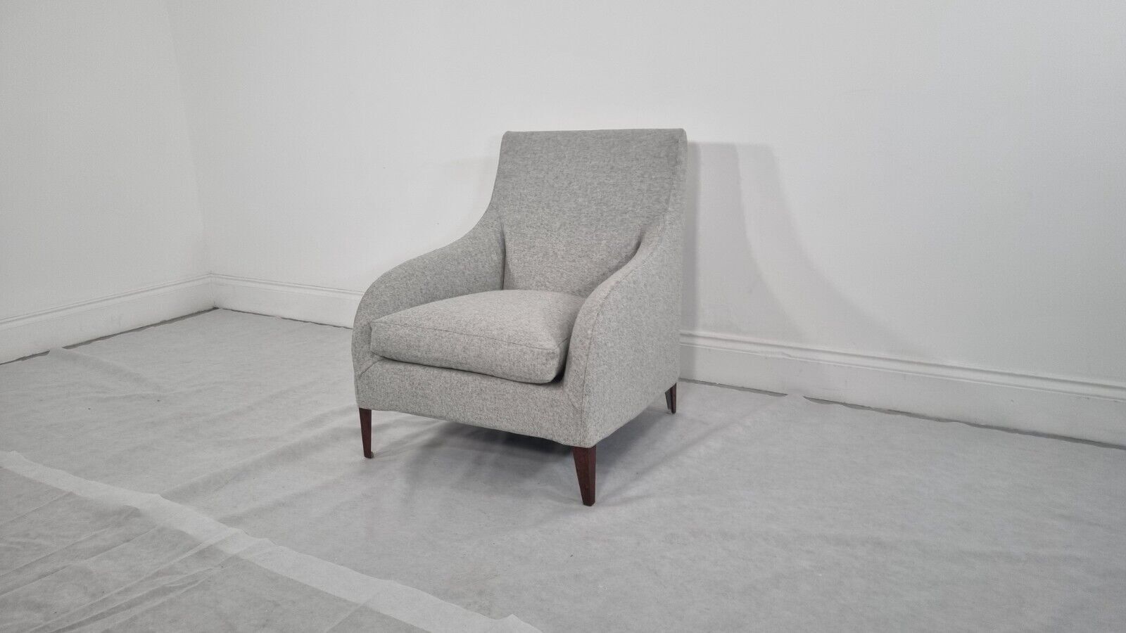 Bb Italia Florence F3 Armchair In Light Grey Wool In Excellent Condition photo 1380.0