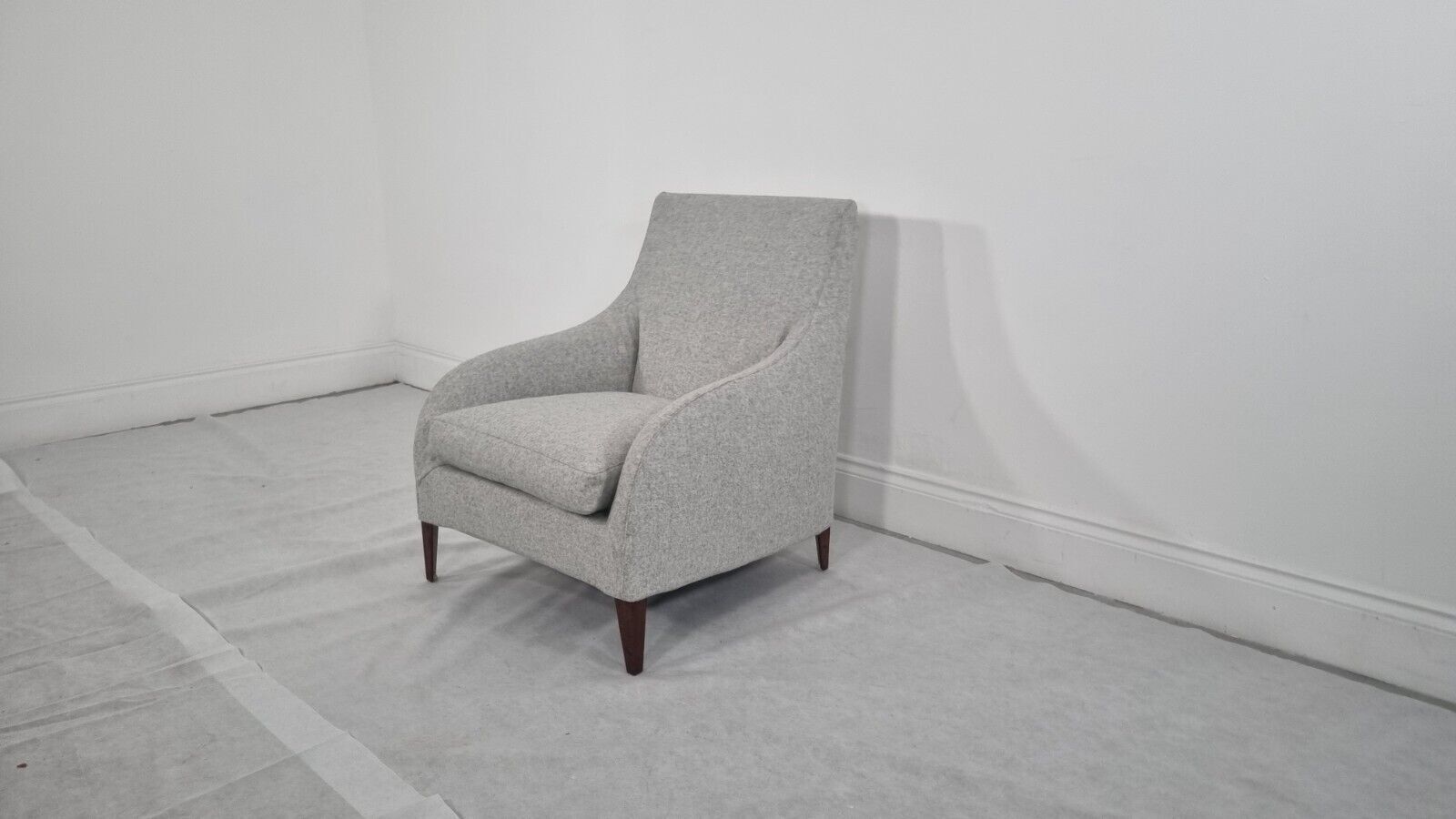 Bb Italia Florence F3 Armchair In Light Grey Wool In Excellent Condition photo vinterior