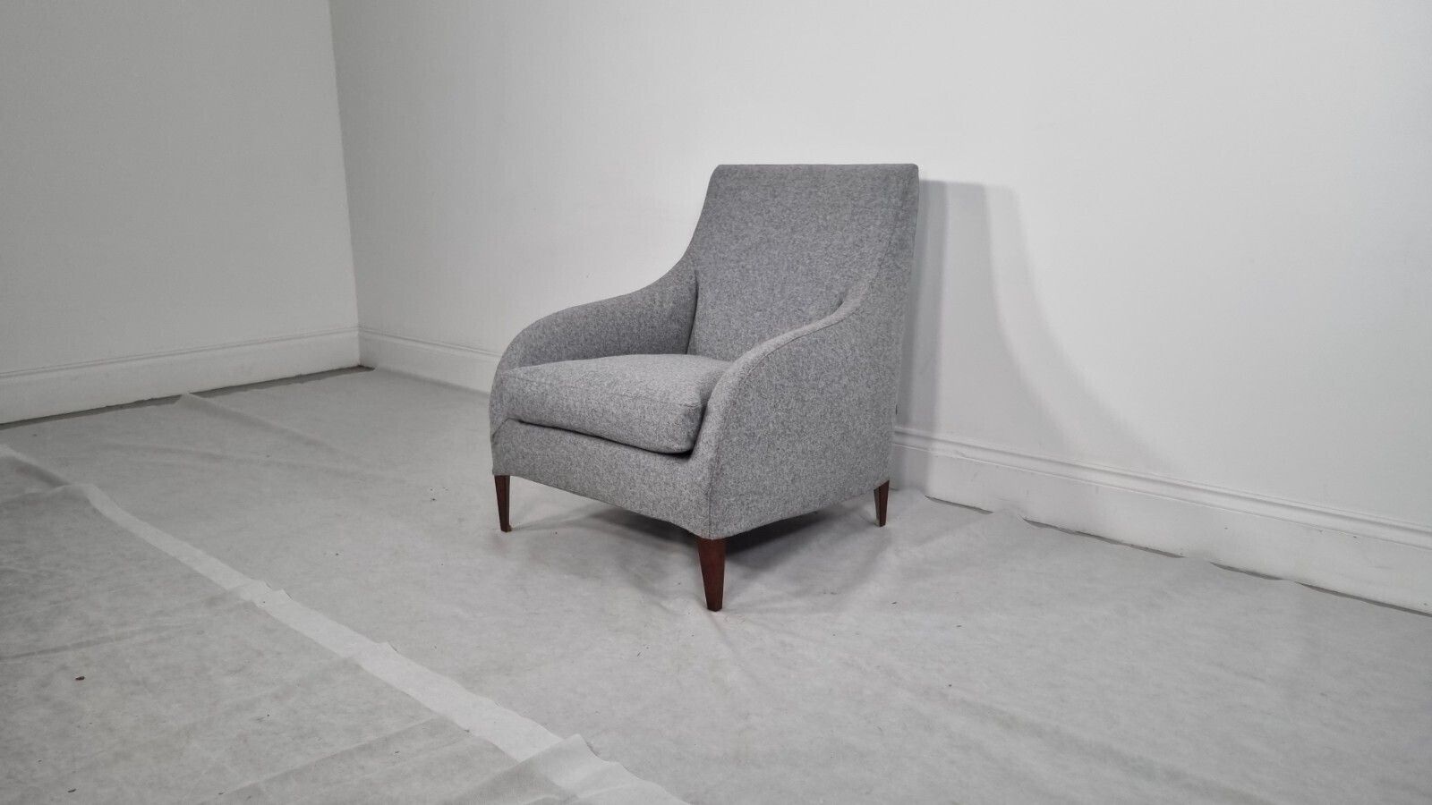 Bb Italia Florence F3 Armchair In Light Grey Wool In Immaculate Condition photo vinterior