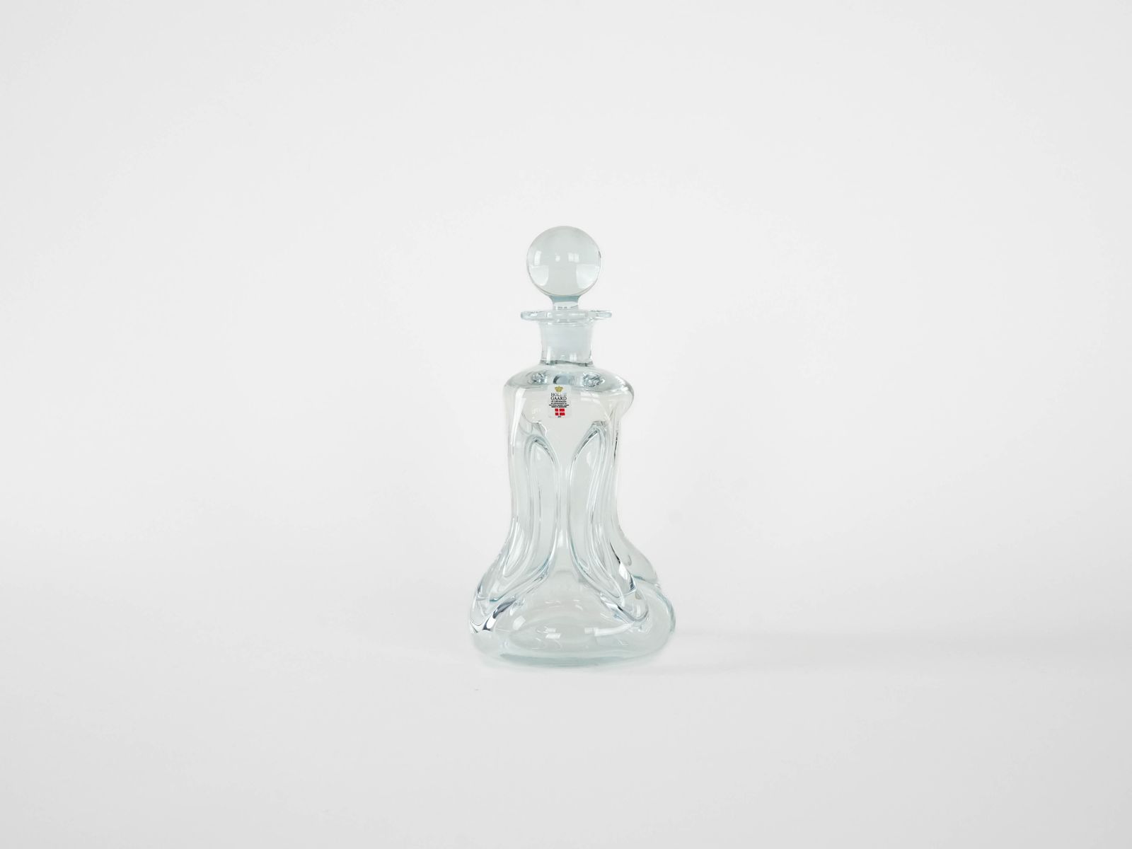 Glass Carafe Kluk, Danish Design, 1970s, Manufactured By Holmegaard photo for sale