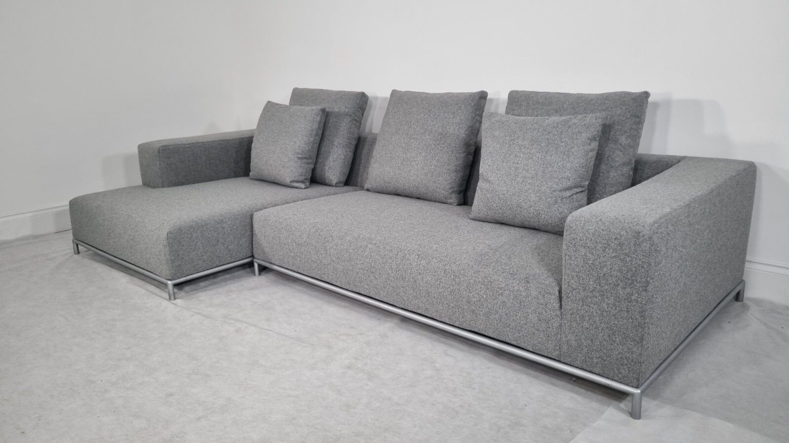 Bb Italia George L Shape In Luxuriously Soft Mid Grey Lambswool Excellent Condit photo 4380.0