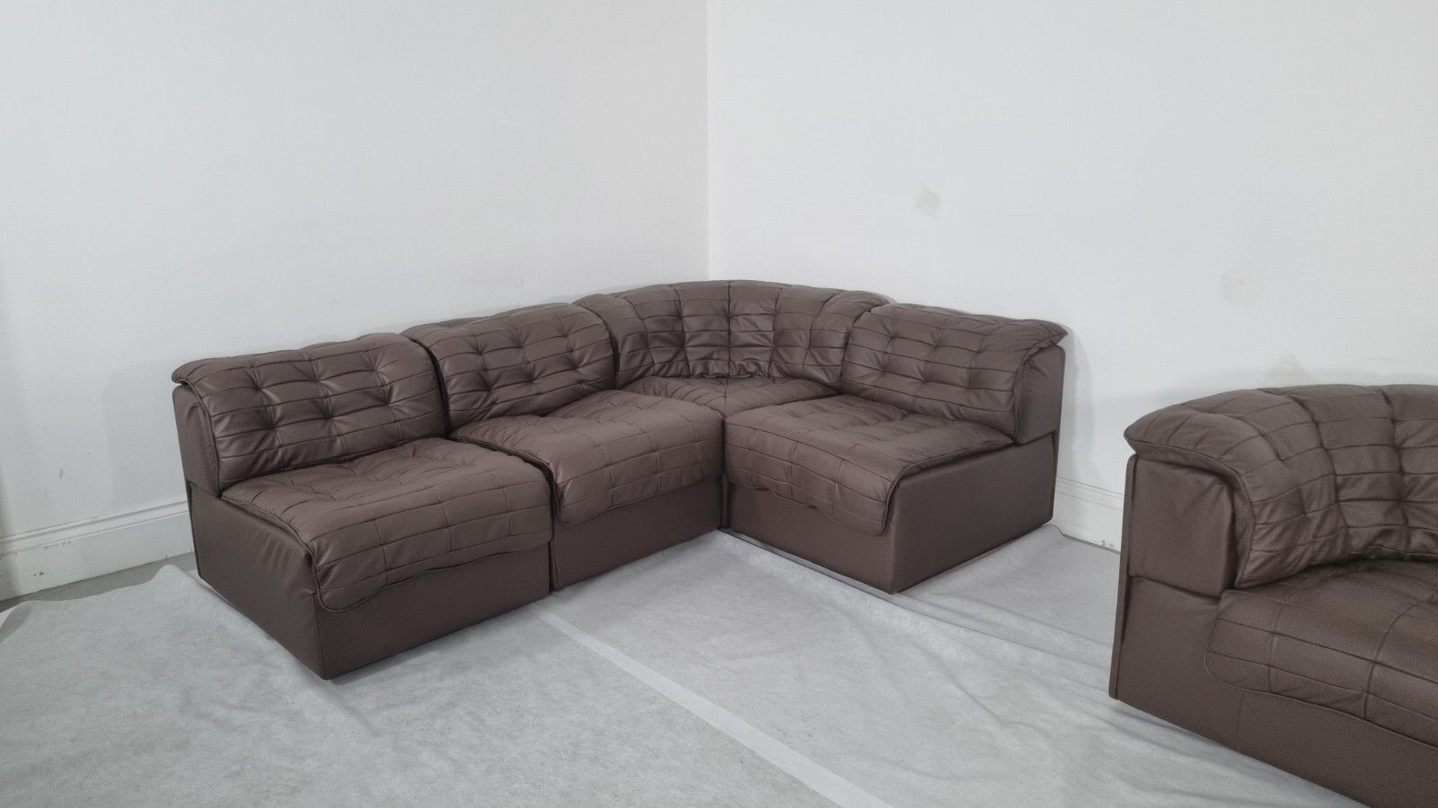 Desede Ds11 1970 Multi Configuration Modular Stunning Suite In Brown Leather photo vintage