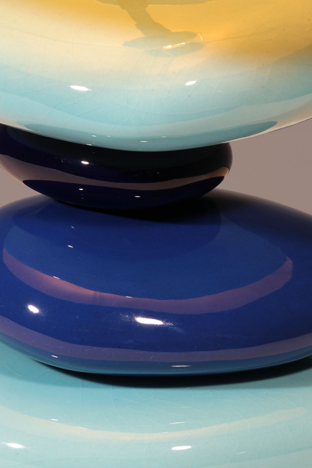 France Pebble Table Lamp By François Chatain, 1980s photo for sale