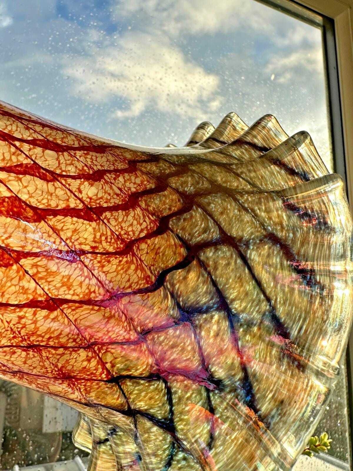 Vintage John Ditchfield Glasform Iridescent Light Shade photo vinterior