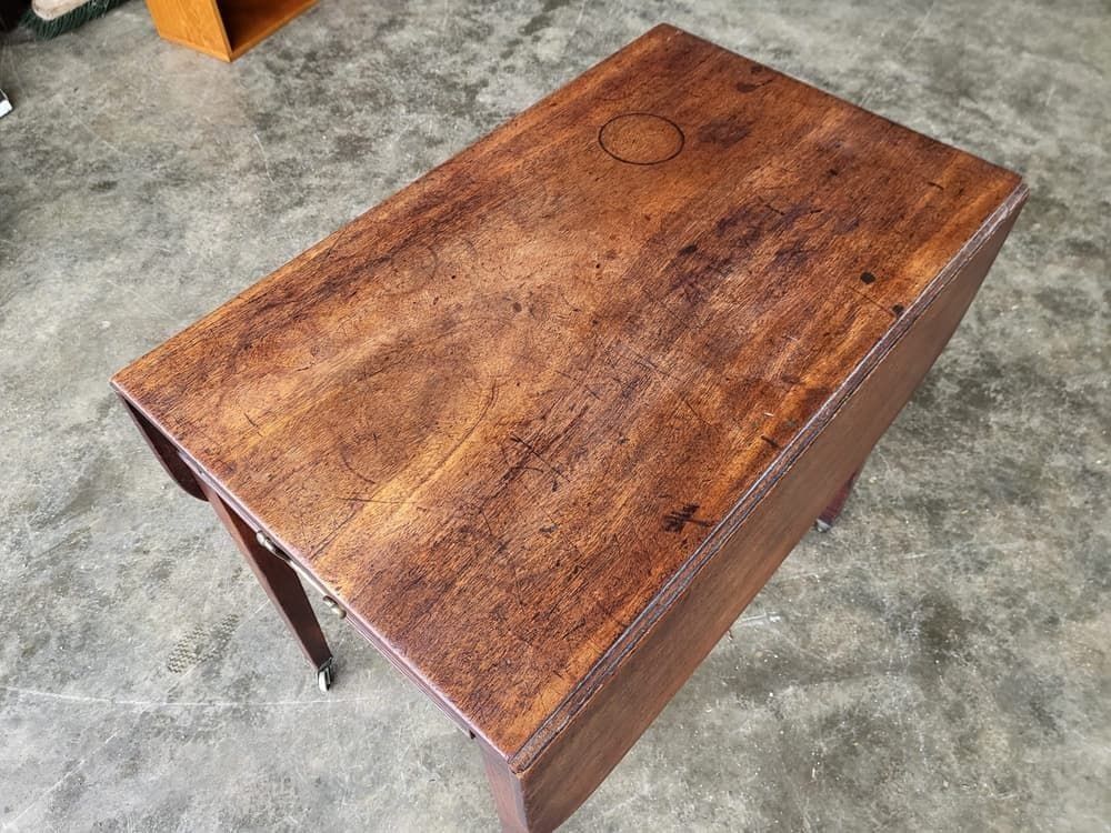 photo for sale Antique Victorian Pembroke Drop Leaf Dining Occasional Table Drawer