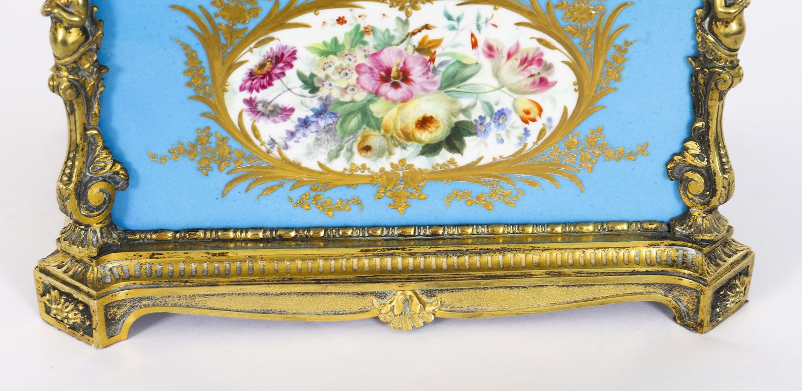 Antique French Sevres Porcelain And Ormolu Jewellery Casket C1860 19th C photo buy