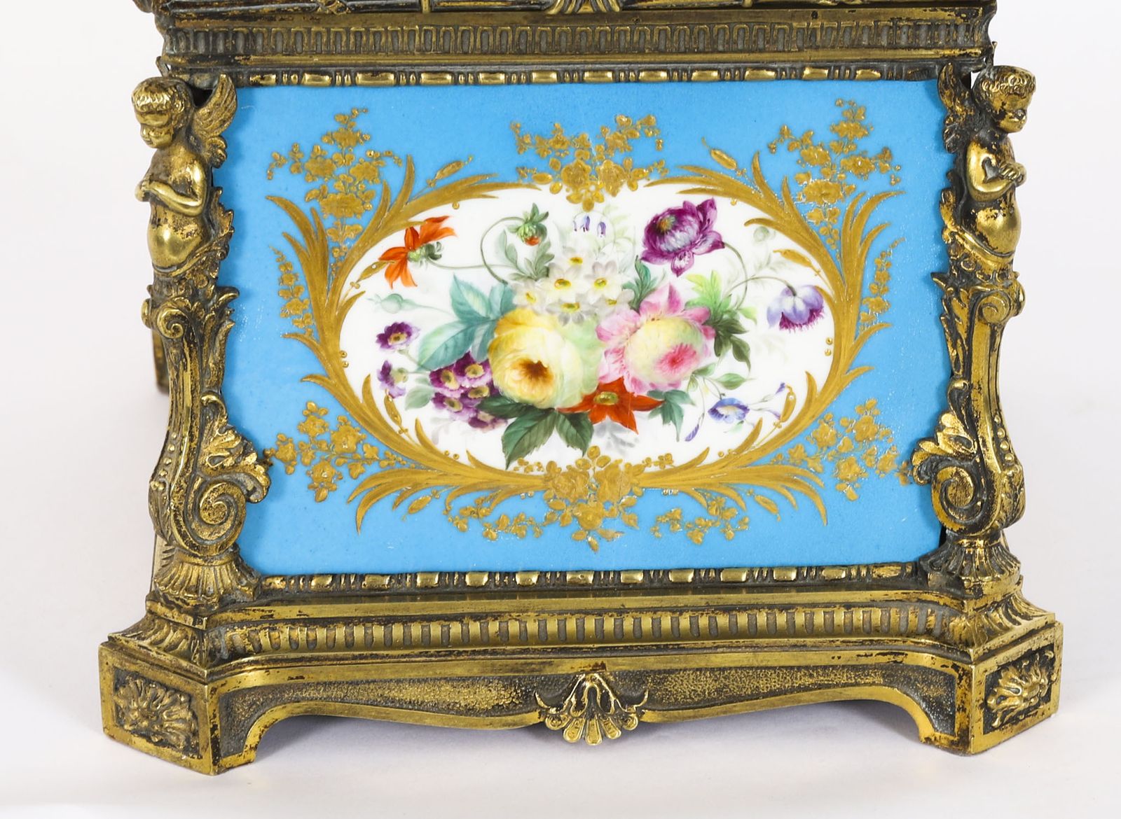 Home Decor Antique French Sevres Porcelain And Ormolu Jewellery Casket C1860 19th C photo