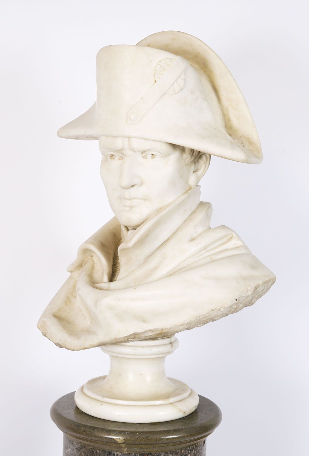 photo vinterior Fine Antique Napoleon Bonaparte Marble Bust & Pedestal  Early19th C  169cm