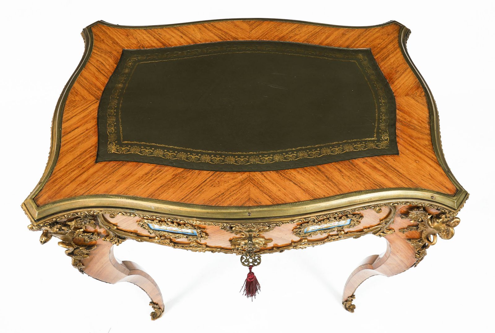 Fine Antique French Kingwood Ormolu Bureau Plat  Desk After Linke 19th C photo 3150.0