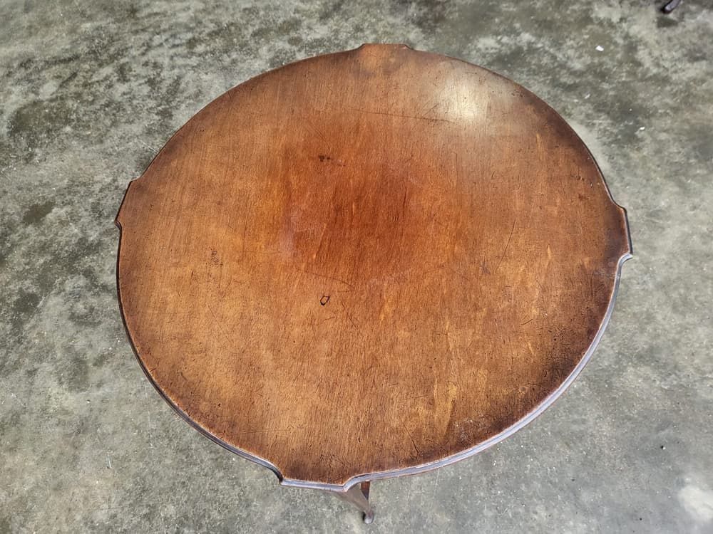 Antique Round Occasional 2 Tier Side Dining Table Tapered Legs photo Furniture